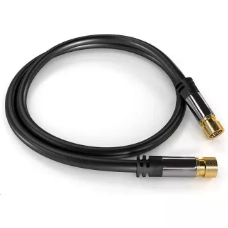 Cablu PREMIUMCORD, antenă de satelit F mascul - F mascul (135 dB) 4x ecranat 3m Cablu PREMIUMCORD, antenă de satelit F mascul - F mascul (135 dB) 4x ecranat 3m