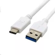 C-TECH Cablu USB 2.0 AM la USB-C (AM/CM), 1m, alb