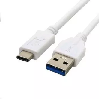 C-TECH Cablu USB 2.0 AM la USB-C (AM/CM), 1m, alb