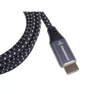 Cablu PREMIUMCORD HDMI 2.1 de mare viteză + cablu Ethernet 8K@60Hz, conectori placați cu aur, 0,5 m
