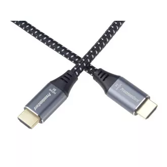 Cablu PREMIUMCORD HDMI 2.1 de mare viteză + cablu Ethernet 8K@60Hz, conectori placați cu aur, 1,5 m