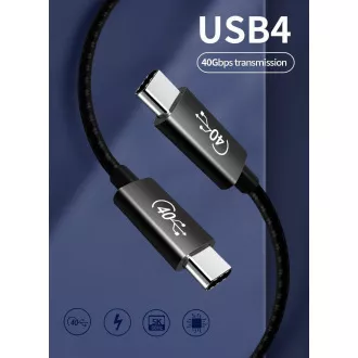 Cablu PREMIUMCORD USB4™ 40Gbps 8K@60Hz Thunderbolt 3, 1m