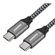 Cablu PREMIUMCORD USB 3.2 Gen 1 USB-C (M/M), împletitură de bumbac, 1,5 m