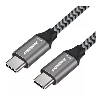 Cablu PREMIUMCORD USB 3.2 Gen 1 USB-C (M/M), împletitură de bumbac, 1,5 m
