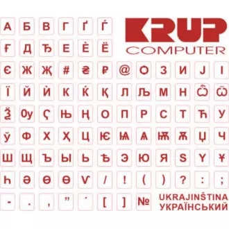 PremiumCord autocolant pentru tastatură ucrainean, roșu