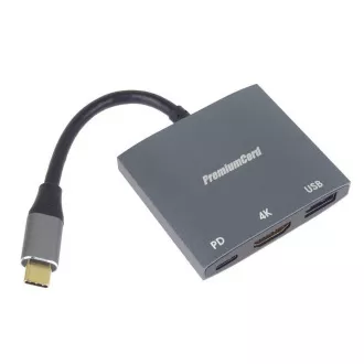 Adaptor PremiumCord USB-C la HDMI, USB3.0, PD, 4K și rezoluție FULL HD 1080p