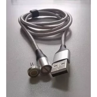 Cablu de date și încărcare PremiumCord magnetic micro USB și USB-C, 1m, argintiu Cablu de date și încărcare PremiumCord magnetic micro USB și USB-C, 1m, argintiu