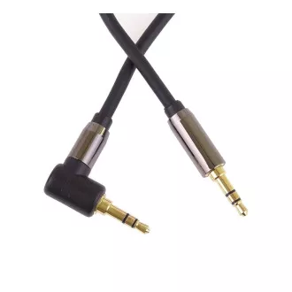 Cablu ecranat PremiumCord HQ stereo Jack 3,5 mm - Jack 3,5 mm unghi 90°, 3 m Cablu ecranat PremiumCord HQ stereo Jack 3,5 mm - Jack 3,5 mm unghi 90°, 3 m