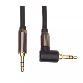 Cablu ecranat PremiumCord HQ stereo Jack 3,5 mm - Jack 3,5 mm unghi 90°, 3 m Cablu ecranat PremiumCord HQ stereo Jack 3,5 mm - Jack 3,5 mm unghi 90°, 3 m