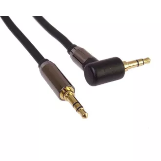 Cablu ecranat PremiumCord HQ stereo Jack 3,5 mm - Jack 3,5 mm unghi 90°, 3 m Cablu ecranat PremiumCord HQ stereo Jack 3,5 mm - Jack 3,5 mm unghi 90°, 3 m