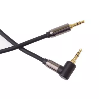 Cablu ecranat PremiumCord HQ stereo Jack 3,5 mm - Jack 3,5 mm unghi 90°, 3 m Cablu ecranat PremiumCord HQ stereo Jack 3,5 mm - Jack 3,5 mm unghi 90°, 3 m