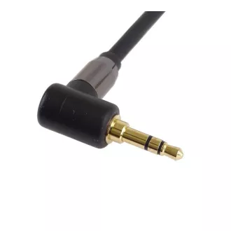 Cablu ecranat PremiumCord HQ stereo Jack 3,5 mm - Jack 3,5 mm unghi 90°, 3 m Cablu ecranat PremiumCord HQ stereo Jack 3,5 mm - Jack 3,5 mm unghi 90°, 3 m