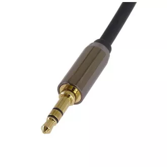 Cablu ecranat PremiumCord HQ stereo Jack 3,5 mm - Jack 3,5 mm unghi 90°, 3 m Cablu ecranat PremiumCord HQ stereo Jack 3,5 mm - Jack 3,5 mm unghi 90°, 3 m
