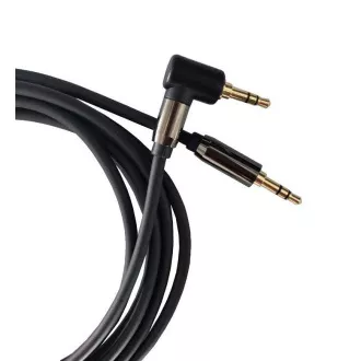 Cablu ecranat PremiumCord HQ stereo Jack 3,5 mm - Jack 3,5 mm unghi 90°, 3 m Cablu ecranat PremiumCord HQ stereo Jack 3,5 mm - Jack 3,5 mm unghi 90°, 3 m