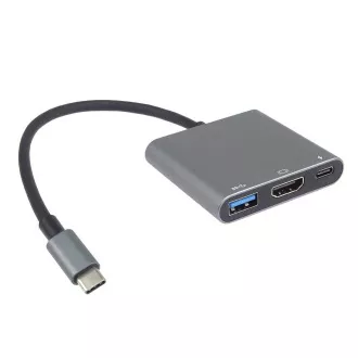PremiumCord USB-C la HDMI + USB3.0 + adaptor PD, rezoluție 4K și FULL HD 1080p