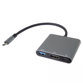 PremiumCord USB-C la HDMI + USB3.0 + adaptor PD, rezoluție 4K și FULL HD 1080p