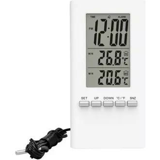 Termometru Solight, temperatura, afisaj mare, data, ora, alb Termometru Solight, temperatura, afisaj mare, data, ora, alb