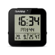GARNI 138B - ceas deşteptător digital cu termometru şi higrometru, negru