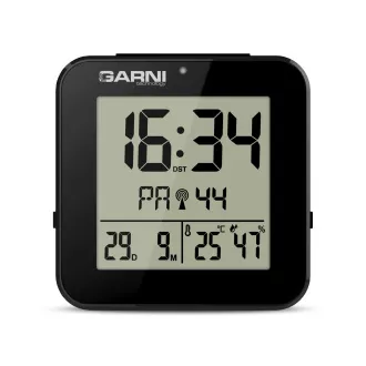 GARNI 138B - ceas deşteptător digital cu termometru şi higrometru, negru GARNI 138B - ceas deşteptător digital cu termometru şi higrometru, negru