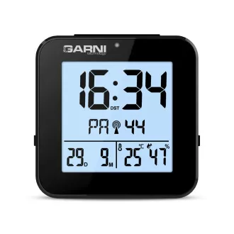 GARNI 138B - ceas deşteptător digital cu termometru şi higrometru, negru GARNI 138B - ceas deşteptător digital cu termometru şi higrometru, negru