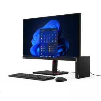 PC LENOVO ThinkCentre M70q G5 Tiny - i3-14100T, 8GB, 256SSD, fără DVD, WiFi, BT, W11P