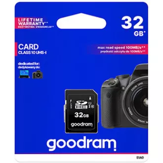 Card SDHC GOODRAM de 32 GB (R: 100 / W: 10 MB / s) UHS-I Clasa 10