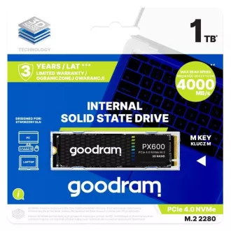 SSD GOODRAM PX600 250GB, PCIe Gen4x4, M.2 2280, (R:5000/W:1700MB/s) SSD GOODRAM PX600 250GB, PCIe Gen4x4, M.2 2280, (R:5000/W:1700MB/s)