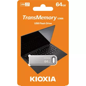 KIOXIA TransMemory Unitate flash 64GB U366, argintiu KIOXIA TransMemory Unitate flash 64GB U366, argintiu