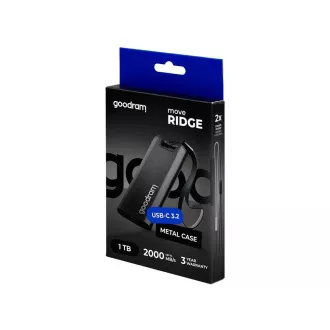 SSD extern GOODRAM Move Ridge 1TB, USB-C 3.2 Gen2x2, (R:2000/W:2000MB/s), negru
