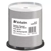 VERBATIM CD-R (pachet de 100) Spindle / AZO / 52x / 700MB / Imprimabil termic Fără ID Brand