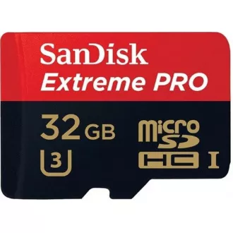 Card SanDisk MIcroSDHC 32GB Extreme PRO (100MB/s, Clasa 10 UHS-I V30) + adaptor