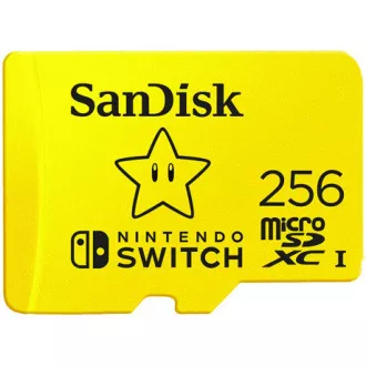 Card SanDisk MicroSDXC de 256 GB pentru Nintendo Switch (R: 100 / W: 90 MB / s, UHS-I, V30, U3, C10, A1) Produs licențiat, Super Mario