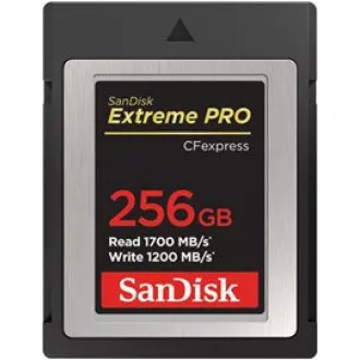 Card SanDisk Extreme Pro CFexpress SanDisk Extreme Pro 256GB, tip B, 1700MB/s citire, 1200MB/s scriere