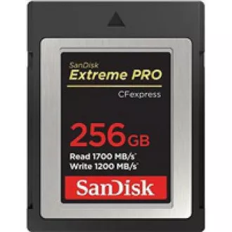 Card SanDisk Extreme Pro CFexpress SanDisk Extreme Pro 256GB, tip B, 1700MB/s citire, 1200MB/s scriere