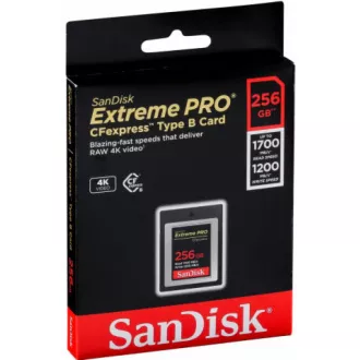 Card SanDisk Extreme Pro CFexpress SanDisk Extreme Pro 256GB, tip B, 1700MB/s citire, 1200MB/s scriere