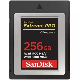Card SanDisk Extreme Pro CFexpress SanDisk Extreme Pro 256GB, tip B, 1700MB/s citire, 1200MB/s scriere