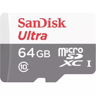 Card SanDisk MicroSDXC 64GB Ultra (80MB/s, Clasa 10, Android) + adaptor