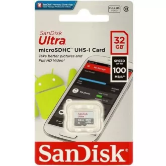 Card SanDisk MicroSDHC 32GB Ultra (80MB/s, clasa 10 UHS-I, Android)
