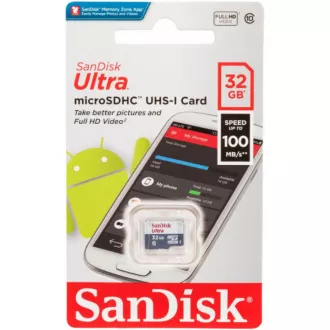 Card SanDisk MicroSDHC 32GB Ultra (80MB/s, clasa 10 UHS-I, Android)