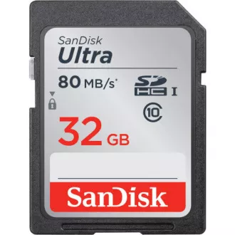 Card SDHC SanDisk 32GB Ultra (100MB/s Clasa 10 UHS-I)