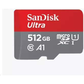 Card SanDisk MicroSDXC 512GB Ultra (100MB/s, Clasa 10, Android) + adaptor