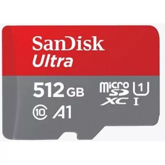 Card SanDisk MicroSDXC 512GB Ultra (100MB/s, Clasa 10, Android) + adaptor