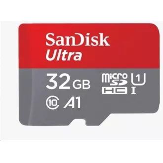Card SanDisk MicroSDXC 32GB Ultra (120 MB/s, A1 Class 10 UHS-I, Android) + adaptor