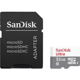 Card SanDisk MicroSDXC 32GB Ultra (120 MB/s, A1 Class 10 UHS-I, Android) + adaptor