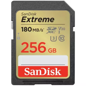 Card SanDisk SDXC 256GB Extreme (190 MB/s Clasa 10, UHS-I U3 V30)
