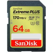 Card SanDisk SDXC 64GB Extreme PLUS (200 MB/s Clasa 10, UHS-I U3 V30)