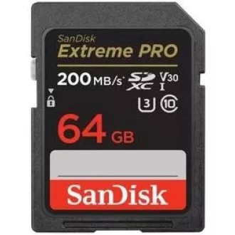 Card SanDisk SDXC 64GB Extreme PRO (200 MB/s Clasa 10, UHS-I U3 V30)