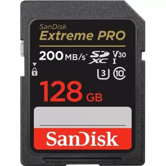 Card SanDisk SDXC 128GB Extreme PRO (200 MB/s Clasa 10, UHS-I U3 V30)