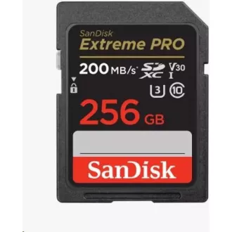 Card SanDisk SDXC 256GB Extreme PRO (200 MB/s Clasa 10, UHS-I U3 V30)