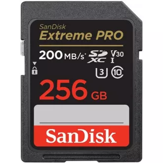 Card SanDisk SDXC 256GB Extreme PRO (200 MB/s Clasa 10, UHS-I U3 V30)